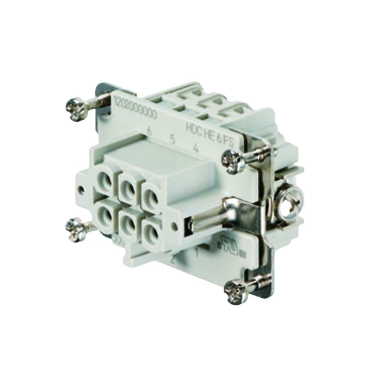 Miolo Tomada Multipolar 6P Hdc He 06 Fs 1200200000 Conexel