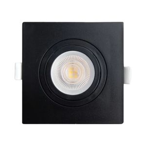 Luminária Embutir Quadrada Dicróica Preta Face Plana SE-330.1035 Save Energy
