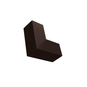 Conexão Dupla L Parede Teto Para2T8 60/120Cm Preto 16528/2 Conecta Usina Design