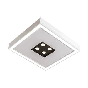 Plafon Quadrado 4Xgu10 Dicroica + Led 36,6W 3000K Bivolt Branco 19205/42Led3 Usina Design