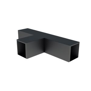 Junção Perfil Sobrepor T 100X50Mm Preto 19605/3PT Legou Usina Design