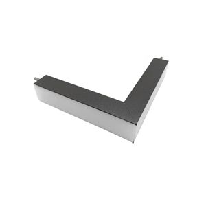 Junção Perfil Sobrepor Teto/Teto 100X100Mm Preto 30021 Garbo Usina Design