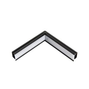 Junção Perfil Embutir Teto/Teto 100X100Mm Preto 30031 Garbo Usina Design