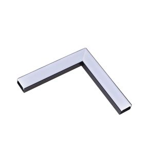Junção Perfil Sobrepor Teto Parede 100X100Mm Preto 30667PT Route Usina Design