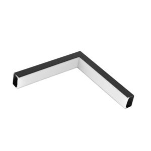Junção Perfil Sobrepor Teto Parede 100X100Mm Preto 30762 Wood Usina Design