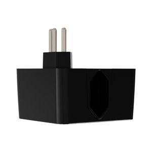 Plug Adaptador Dps 3T 2P+T Lcf Preto 10A Clamper