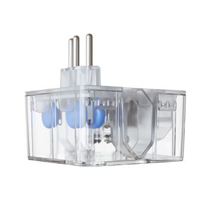 Plug Adaptador Dps 3T 2P+T Lcf Transp 10A Clamper
