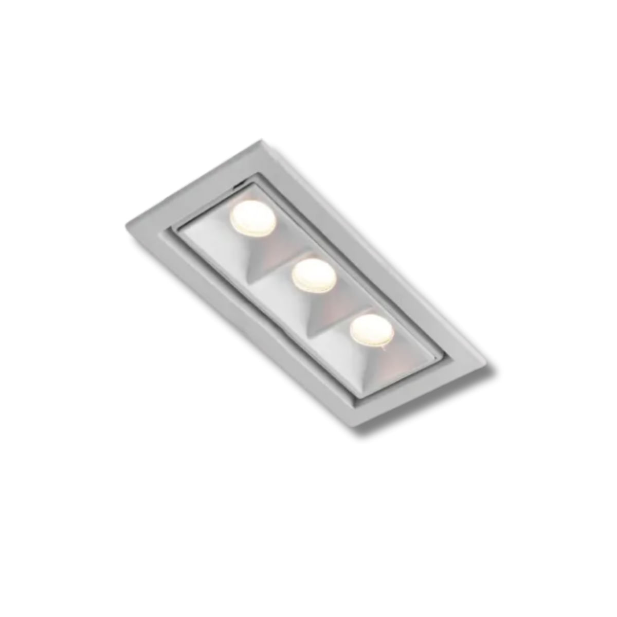 Luminária de Embutir Retangular 7W 2700K Luz Amarelo Bivolt Branco 4582ABSBMRBV2 Picco Interlight