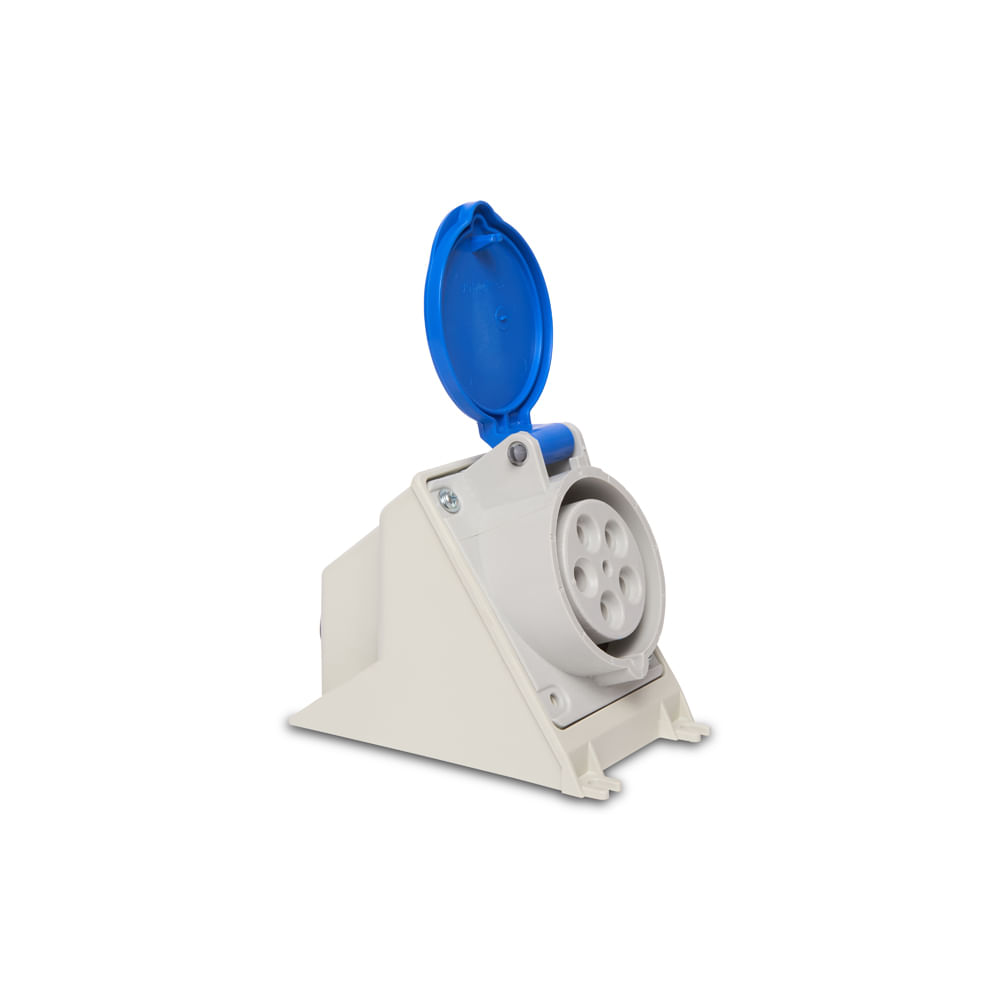 Tomada De Sobrepor 3P+T+N 16A 220/240V N-5009 Azul 9H Newkon Steck