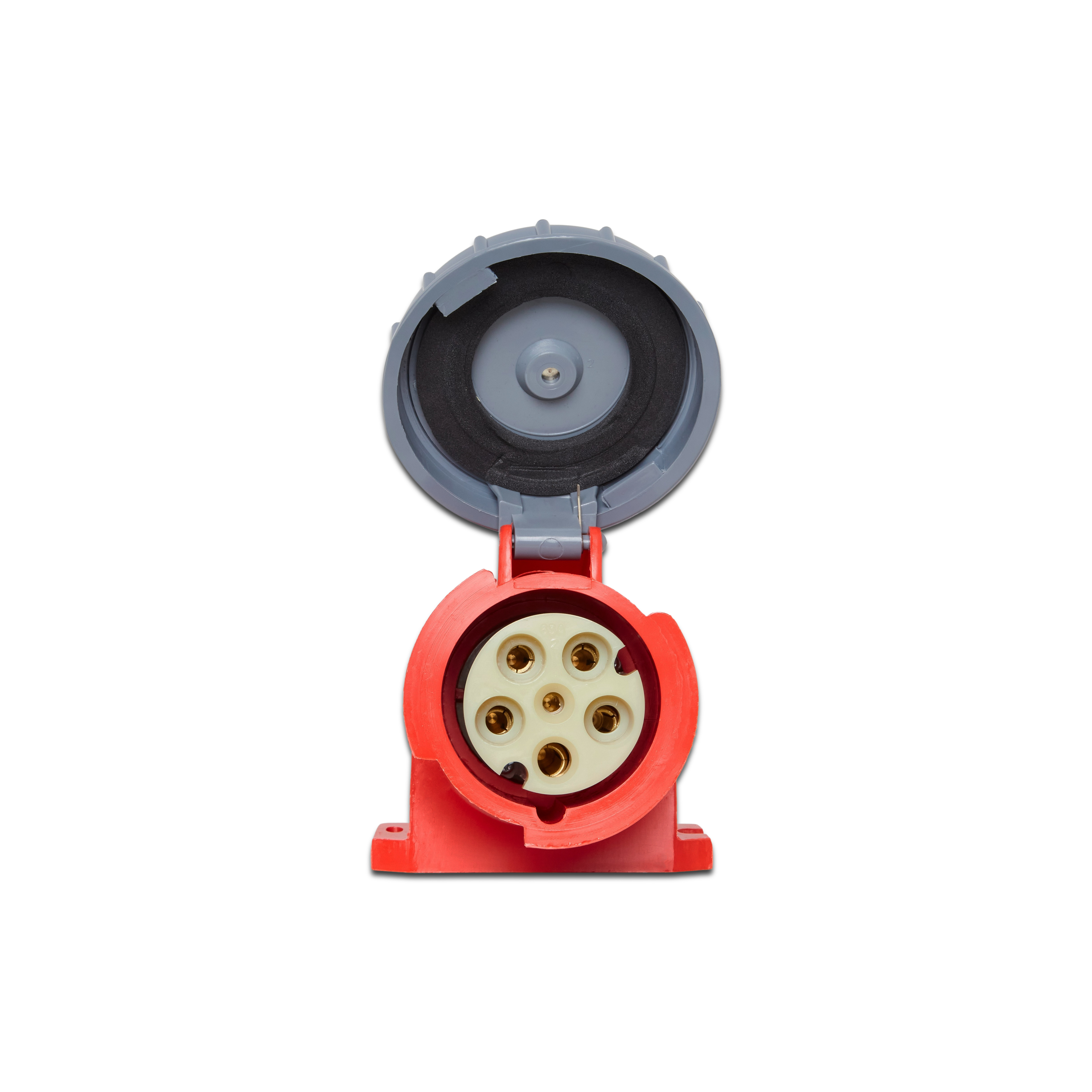 Tomada Negativa De Sobrepor 3P+T 16A 380/440V Sn-4006 Vermelho
