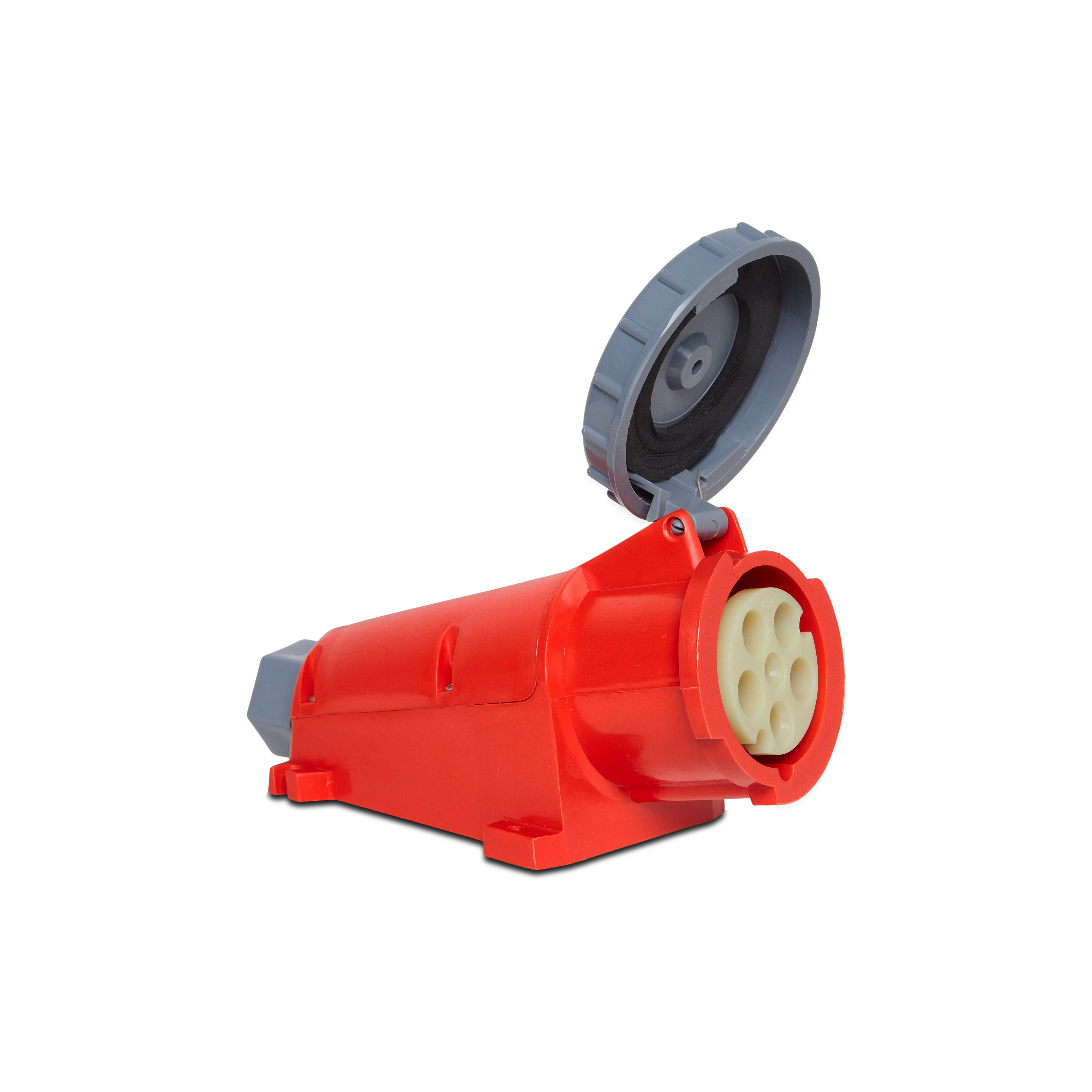 Tomada Negativa De Sobrepor 3P+T 16A 380/440V Sn-4006 Vermelho