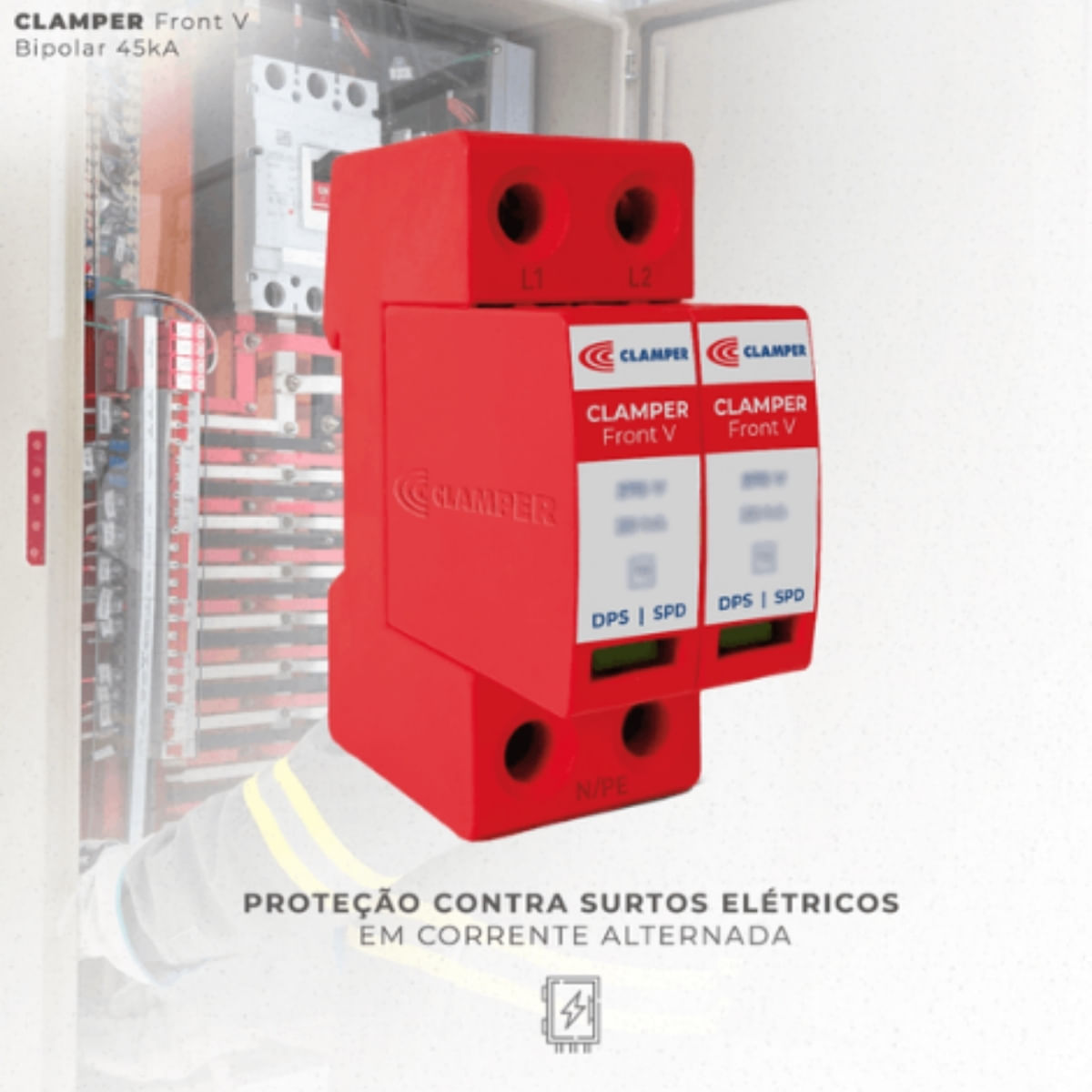 Protetor de Sobrecarga Dps FrontV 2P Bifásico 45KA 275V 27311
