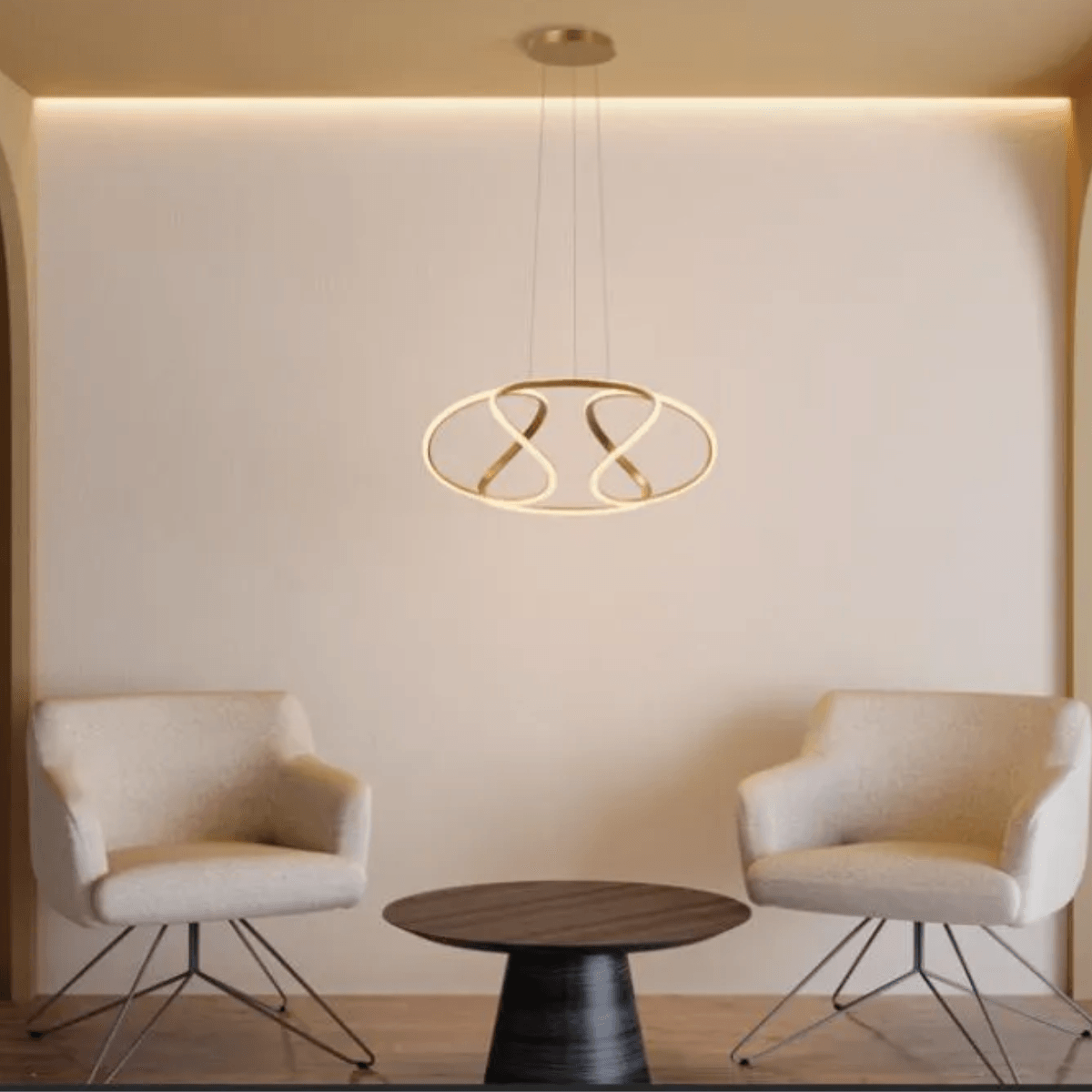 Pendente LED 60W 3000K Bivolt Dourado PZ-20605-1GD Horizon Queen