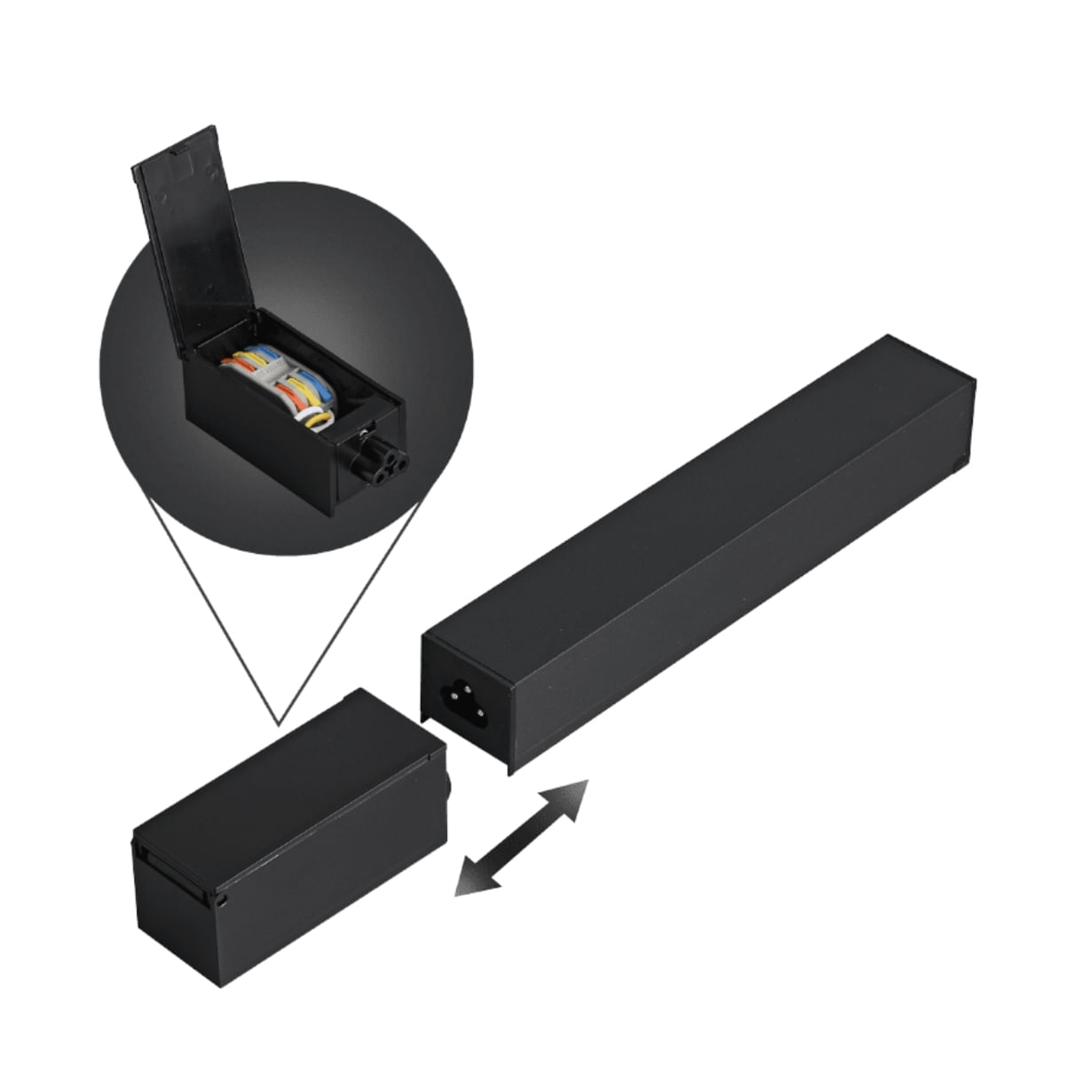 Driver LED 200W Entrada Bivolt Saída 48V Preto 36507654 infinity Pix ...