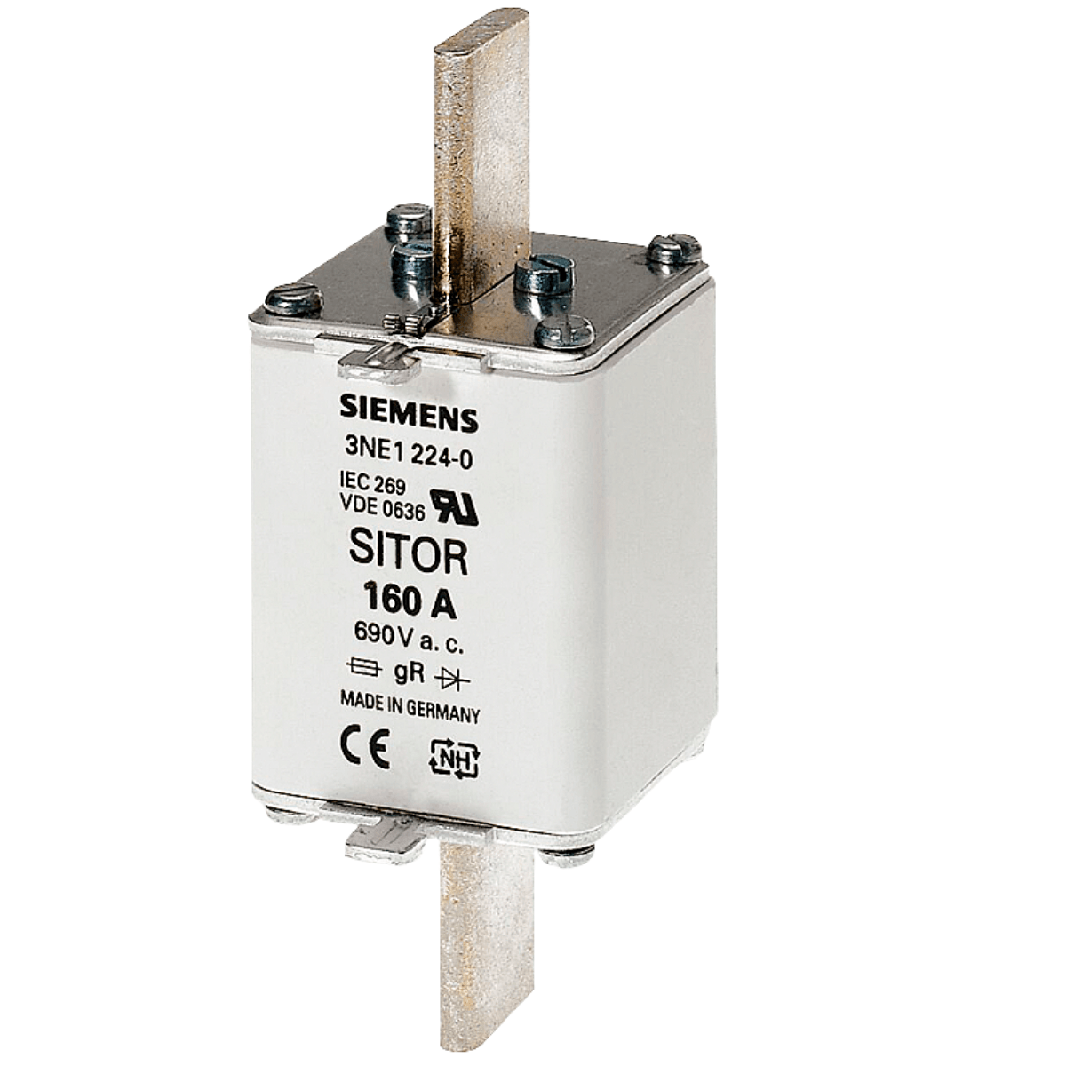 Fusível Sitor T1 160A 690V GS Ultrarapido 3NE1224-0 Siemens | ANDRA