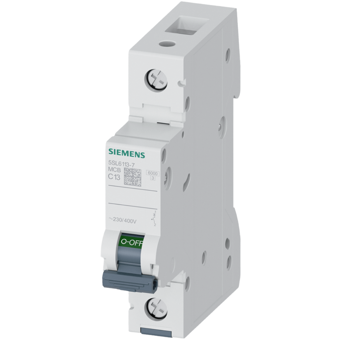 Disjuntor 1P 13A Curva C 6KA 230V 5SL6113-7 NBR NM 60898-1 Siemens