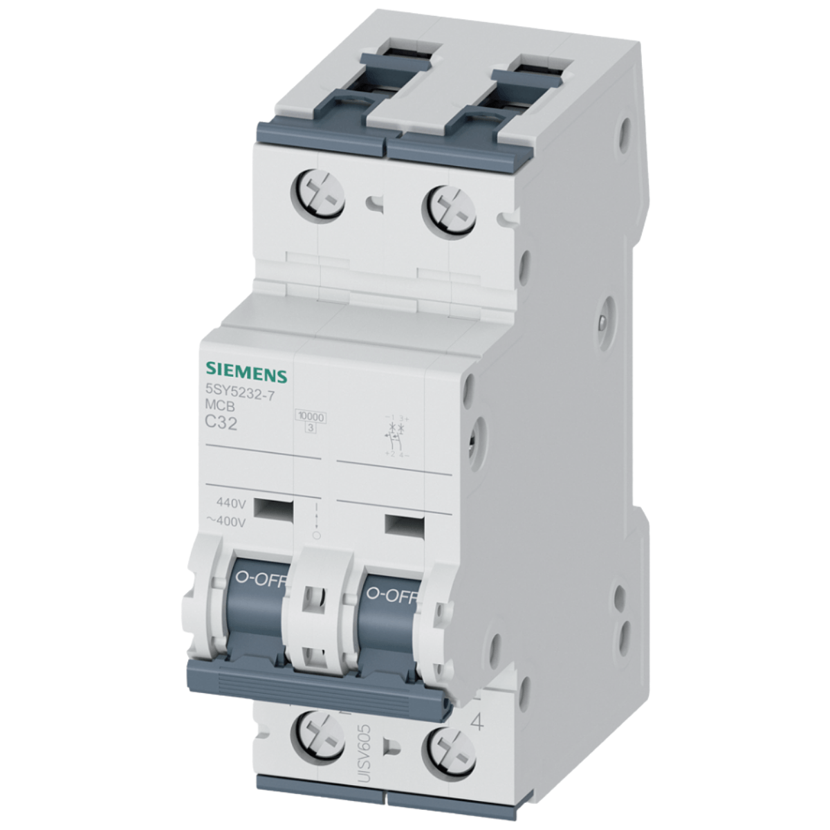 Disjuntor 2P 32A Curva C 10KA 230V CC 5SY5232-7 Siemens