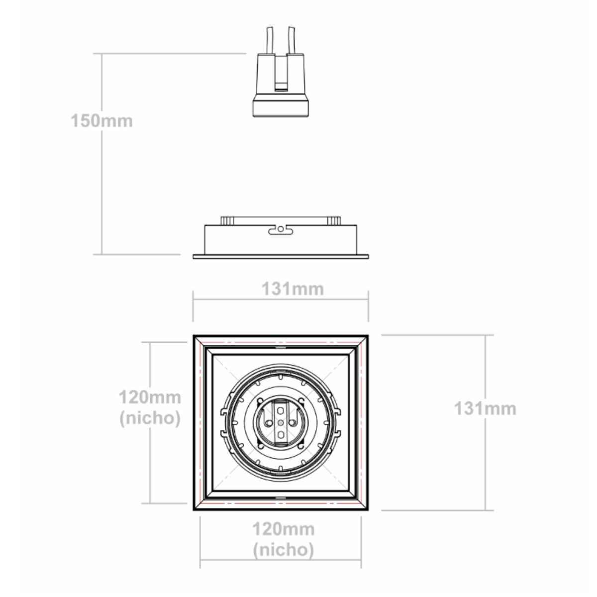 lumin-ria-de-embutir-quadrada-para-1-par20-soft-bl16541bf-bella-luce