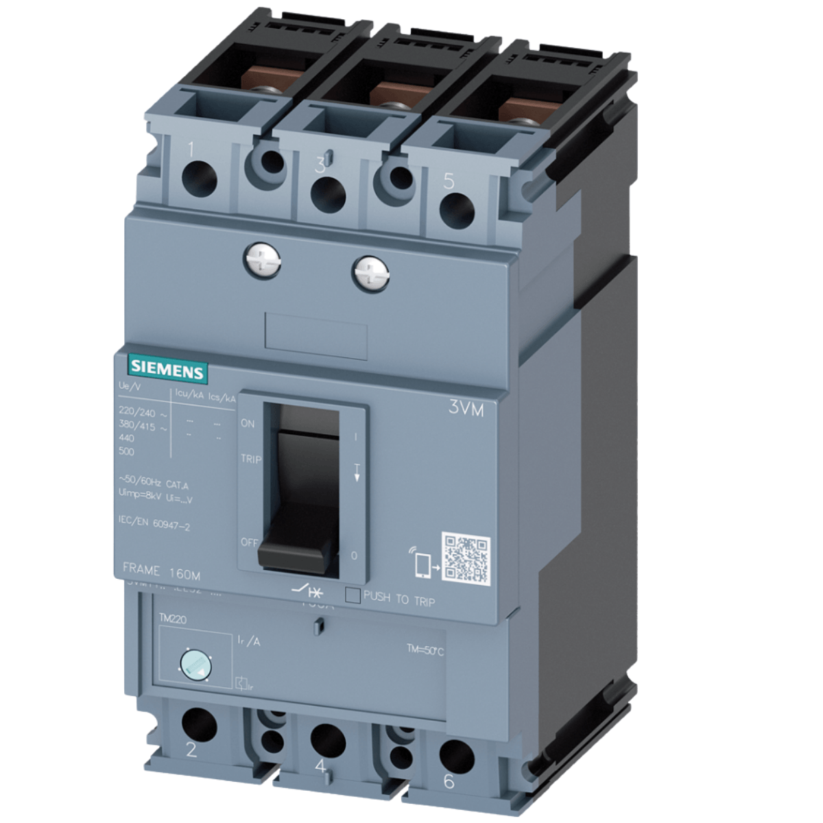 Disjuntor Caixa Moldada Tripolar 35-50A 25Ka 380V 3VM1150-3EE32