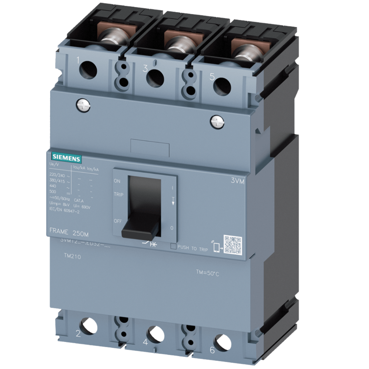 Disjuntor Caixa Moldada Tripolar 200A 36Ka 380V TM210 FTFM