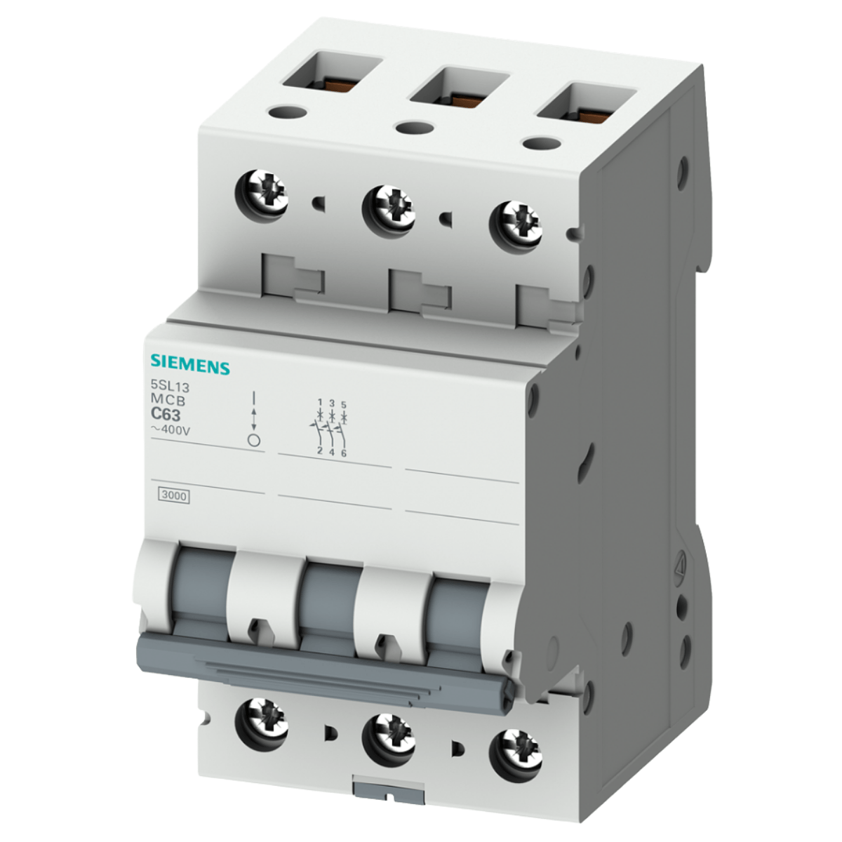 Disjuntor 3P 80A C 3Ka 5Sl1 Nbr Nm 60898-1 5SL13807MB Siemens | ANDRA