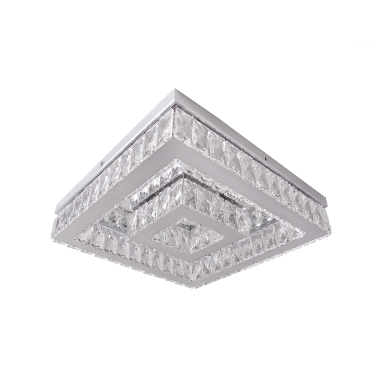 Plafon de Led Quadrado 33W 4000K Bivolt Cromado Dna