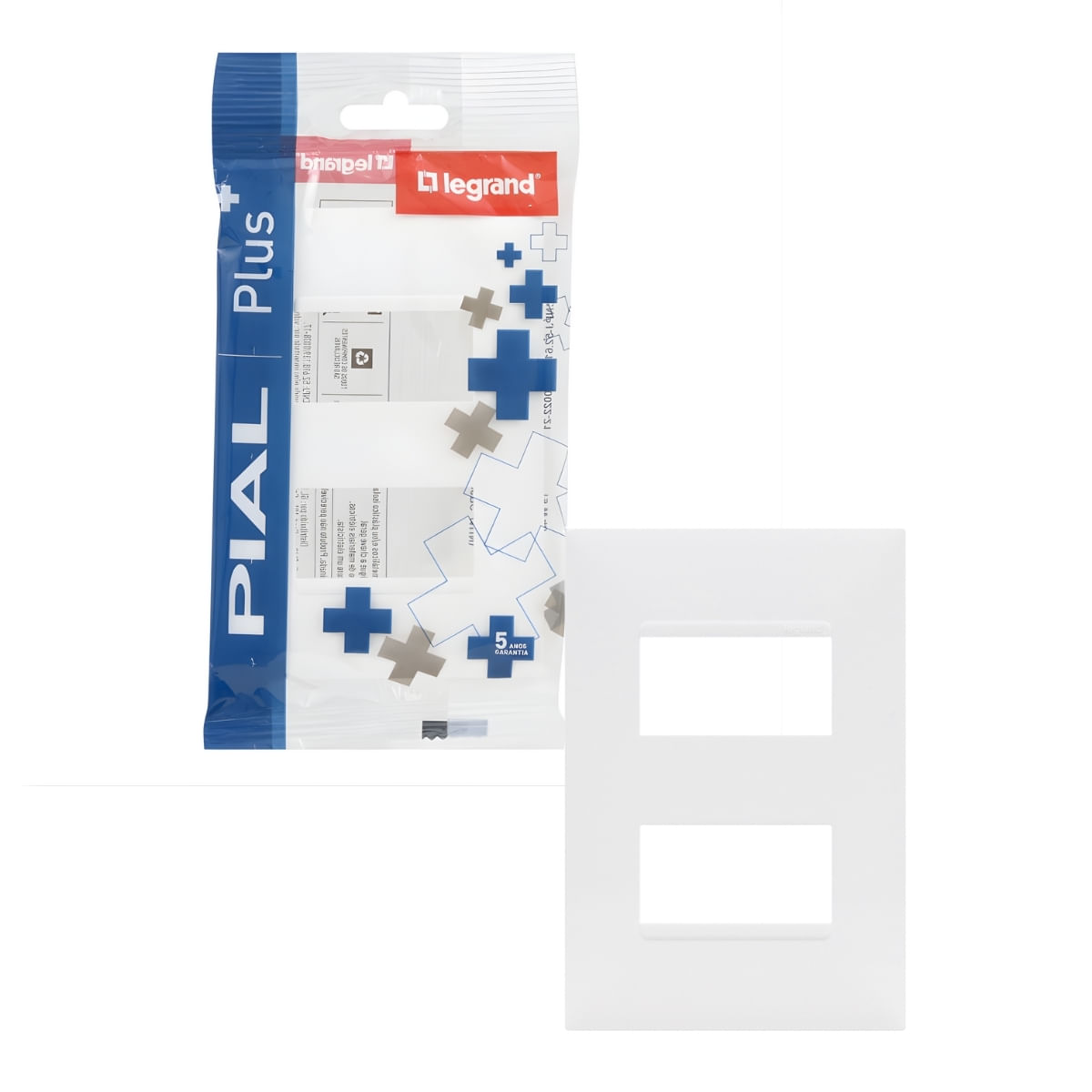 Placa 4X2 Para 2 Módulos Separados Branco Pial Plus+| ANDRA