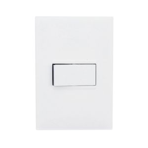 Conjunto Montado 1 Interruptor Paralelo Branco Horizontal Pial Plus+