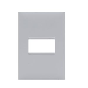 Placa 4X2 Para 1 Módulo Horizontal Cinza Pial Plus+