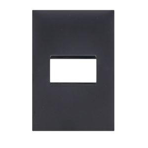 Placa 4X2 Para 1 Módulo Horizontal Preto Pial Plus+
