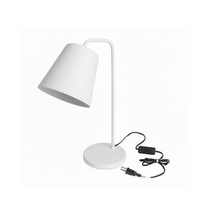 Abajur Para 1 Lâmpada E-27 Alumínio Branco 2001-BRA Ravena Ty