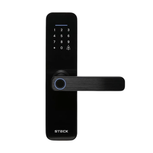 Fechadura De Embutir Digital Smart Com Maçaneta Preto Steck
