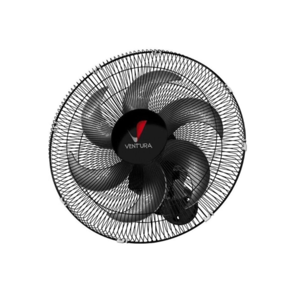 Ventilador De Parede Oscilante Bivolt 50Cm Preto 6 Pás 795420