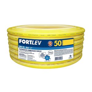 Conduíte Flexível 1/2 20Mm Amarelo Rolo com 50 Metros Fortlev