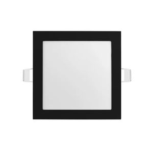 Painel LED De Embutir Quadrada Bivolt 12W 900 Lúmens 4000K Branco Neutro 17x17cm Proshield Preto SE-240.3011 Saveenergy