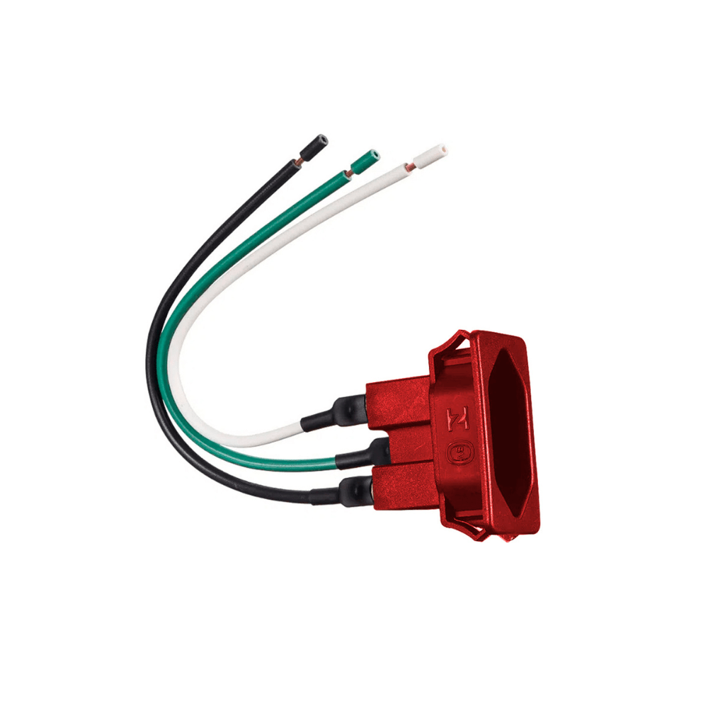 Tomada com Rabicho 2P+T 10A-250V PB TPA2-3 E6E Retangular Vermelha