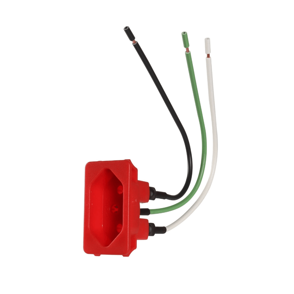 Tomada com Rabicho 2P+T 10A-250V PB TPA2-3 E6E Retangular Vermelha