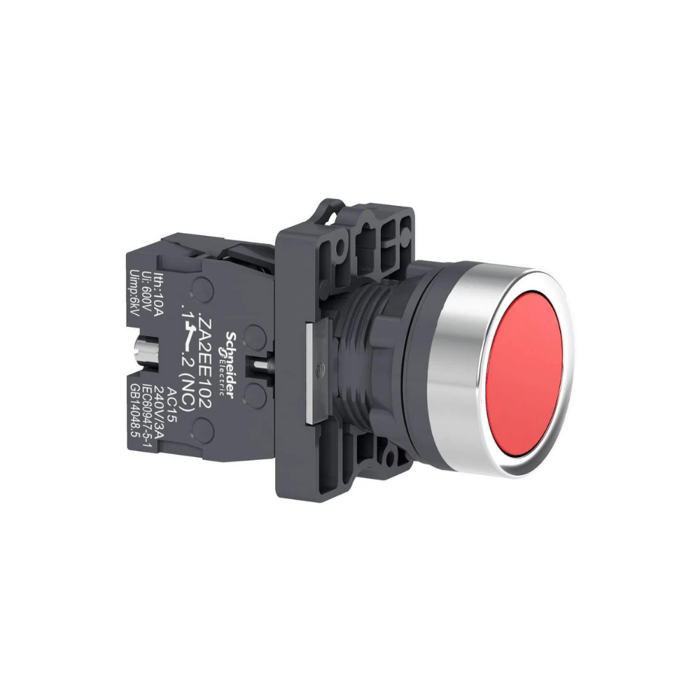 Botão 22Mm 1Nf Vermelho Impulsão Xa2Ea42 Plástico Schneider| ANDRA