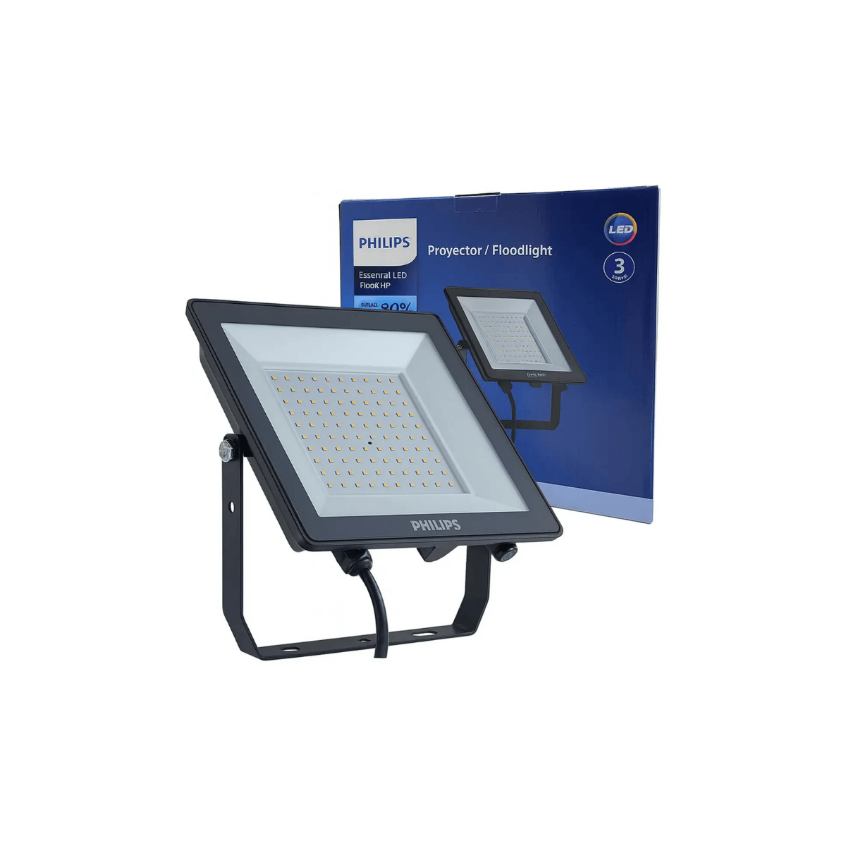 Projetor Refletor LED 100W Bivolt 6500K 8550 Lúmens Preto BVP050 LED85/CW IP65 SWB SE Philips