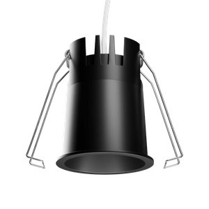Spot de Embutir Redondo 7W LED 3000K Luz Amarela Bivolt Preto Antiofuscante AY189748 Revo Ayla